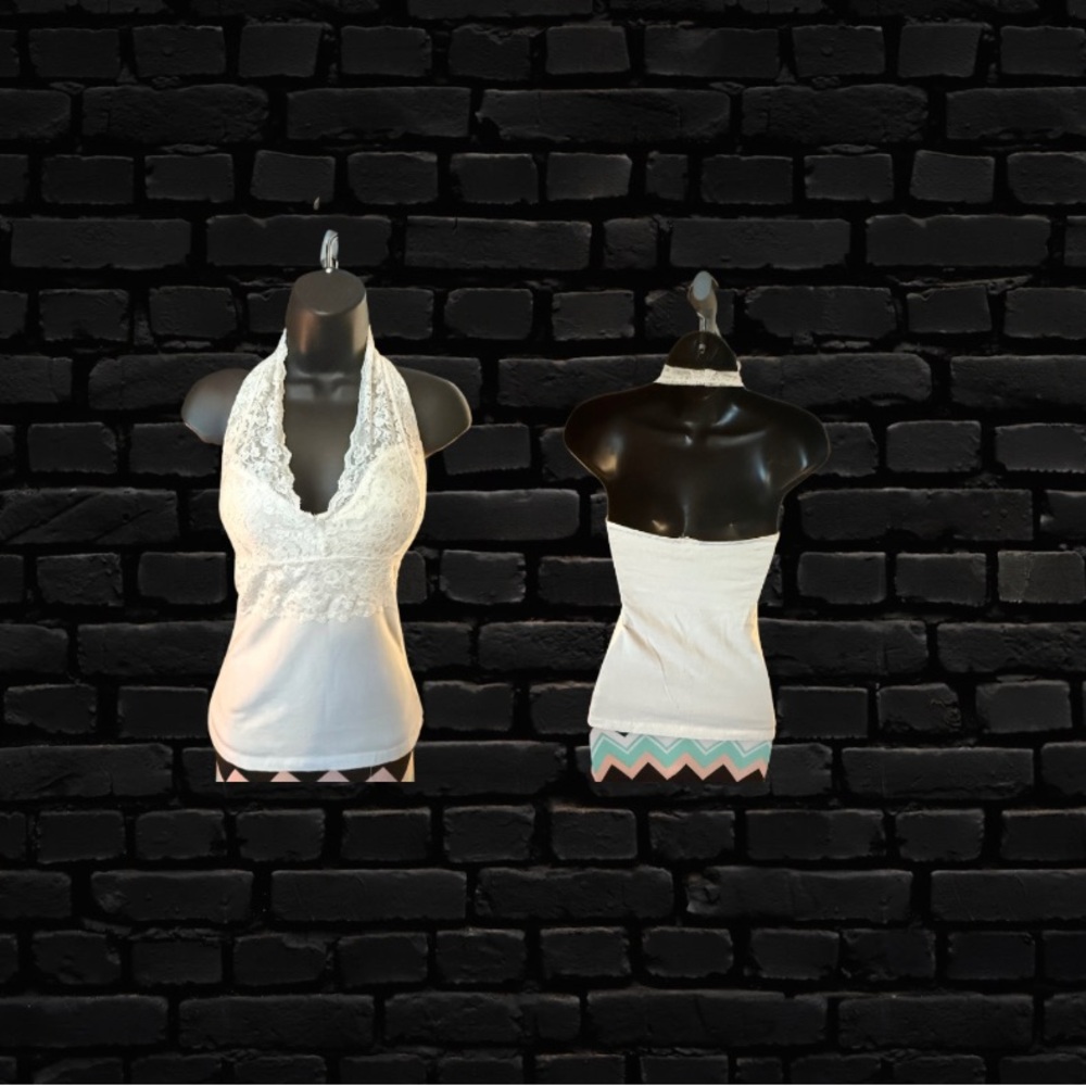 White Lace Halter Top